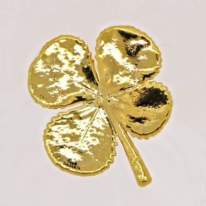 Real 4-Leaf Clover Pendant Plated in 24k Gold