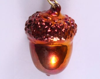 Real Acorn Pendant / Necklace Dipped in Iridescent Copper