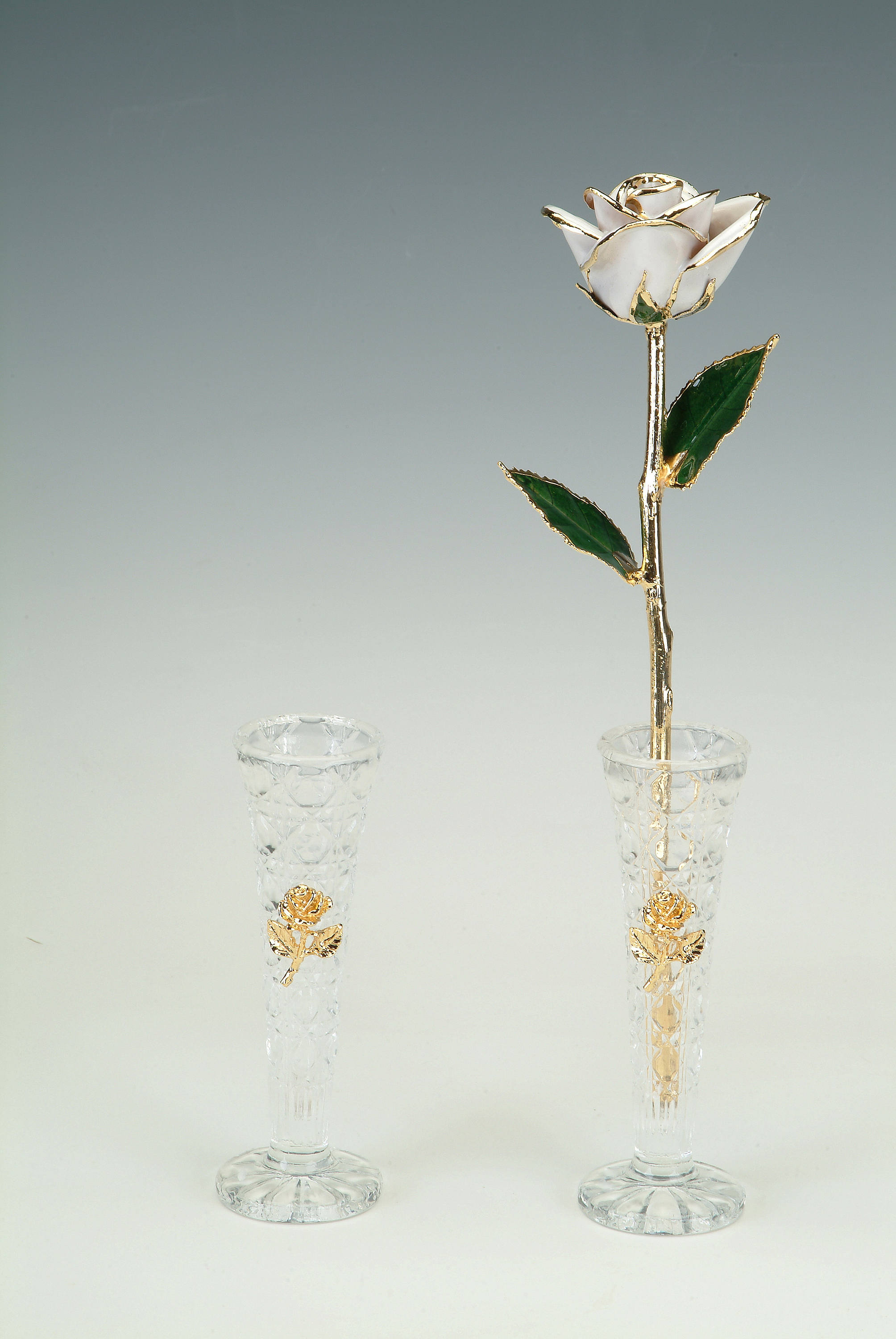 6 Crystal Vase for single 12 Rose Etsy