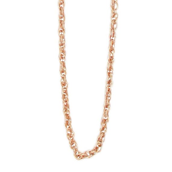 Rose Gold Tone Cable Chain Necklace 24.5
