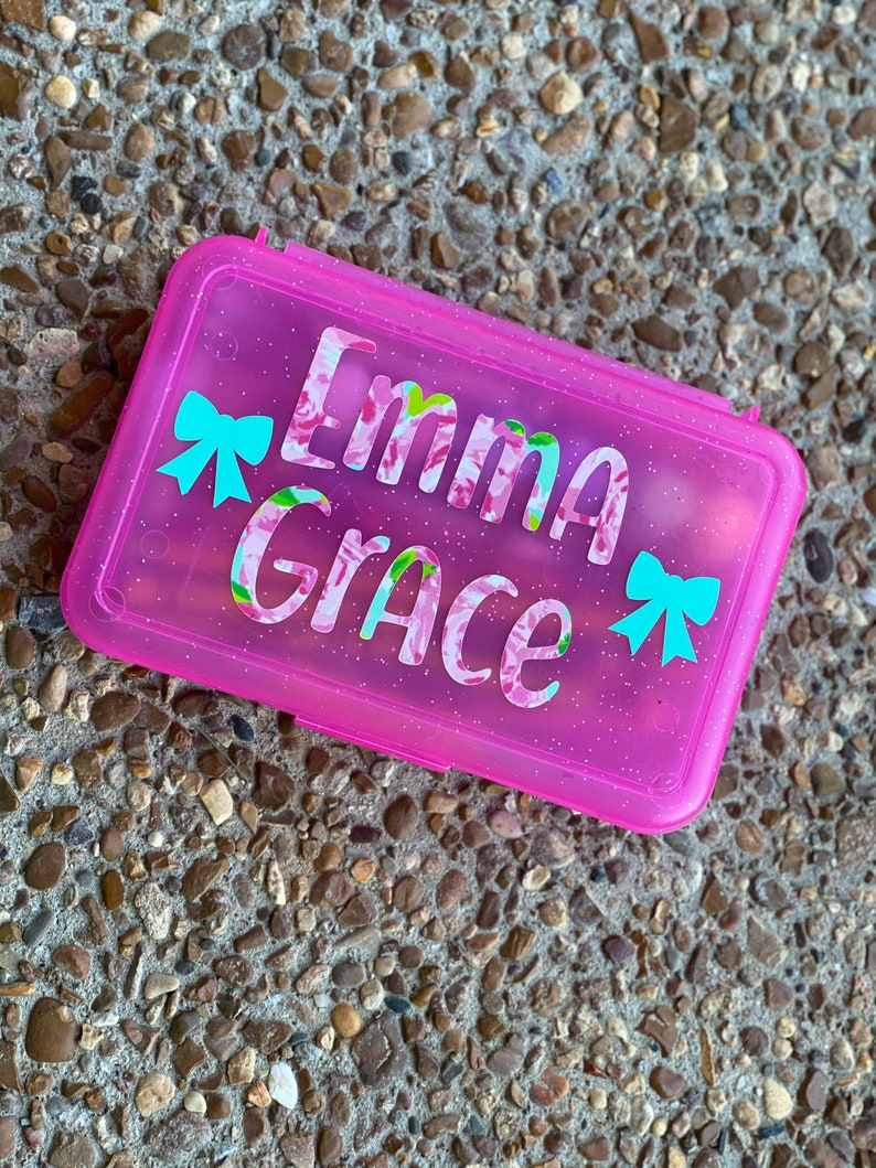 Personalized Pencil Box Monogrammed School Supplies Monogram Etsy