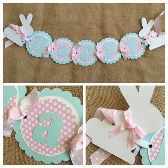 Bunny Birthday Banner Bunny Party Banner Bunny Banner Some Etsy