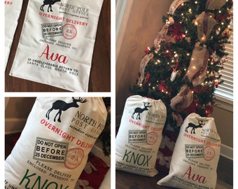 Bolsas de Santa, Bolsas de Papá Noel, Sacos personalizados de Santa, Bolsas de Papá Noal Personalizadas, Bolsas de Santa Personalizadas, Bolsa de Regalo de Navidad