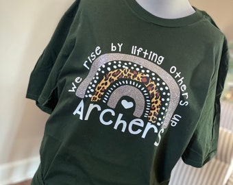 We Rise By Lifting Others Rainbow design,  Custom Rainbow design, School Spirit, Spread Hope, We Rise design, Rainbow Shirt