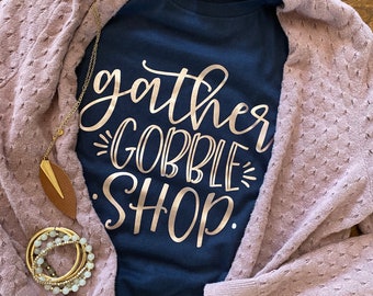 Black Friday Shirt, Thanksgiving Shirt, Gather Gobble Shop, Black Friday Matching Shirts