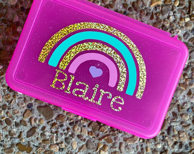 Personalized Pencil Box, Monogrammed School Supplies, Monogram Pencil