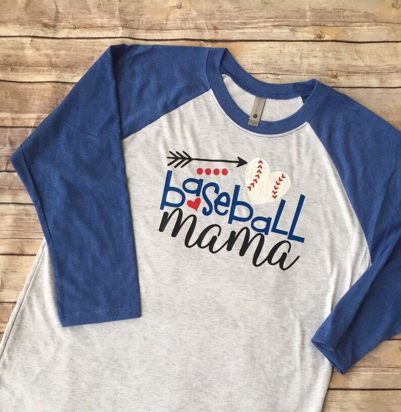 Baseball Mama Shirt - Funny Mom Graphic Tee With Heart Design For Game Day