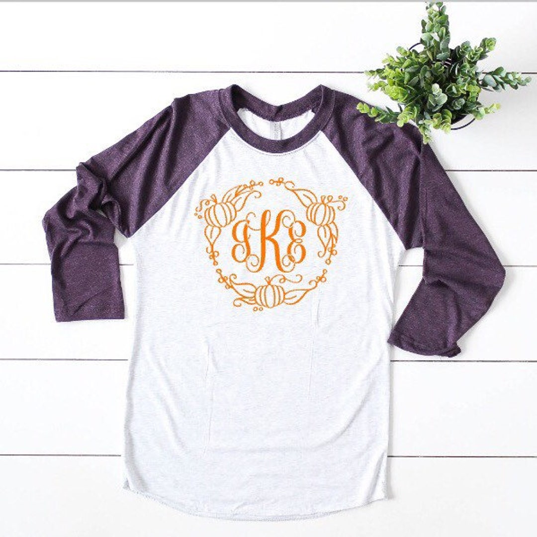 Pumpkin Monogram Shirt, Fall Monogram Shirt, Womens Pumpkin Monogram ...