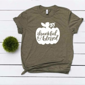 Beopjesk Women's 'Thankful Blessed' Graphic Long Sleeve Shirt - Casual Fall & Thanksgiving Top - View #8