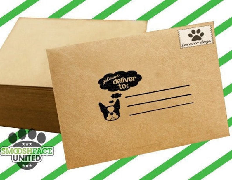 Custom mailing stamp 'Please deliver to' XL stamp Etsy