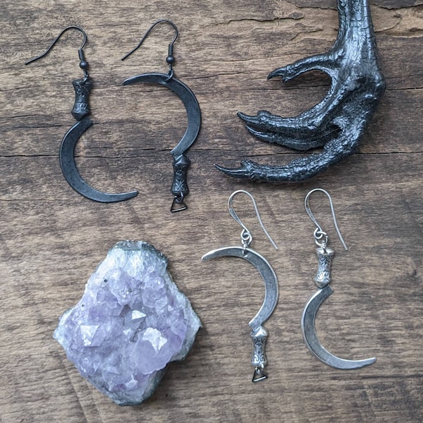 Mini - Grim Reaper - Earrings - Scythe - Goth - Witchy - Macabre - Gothic - Oddity - Spooky - Dark - Goth Earrings