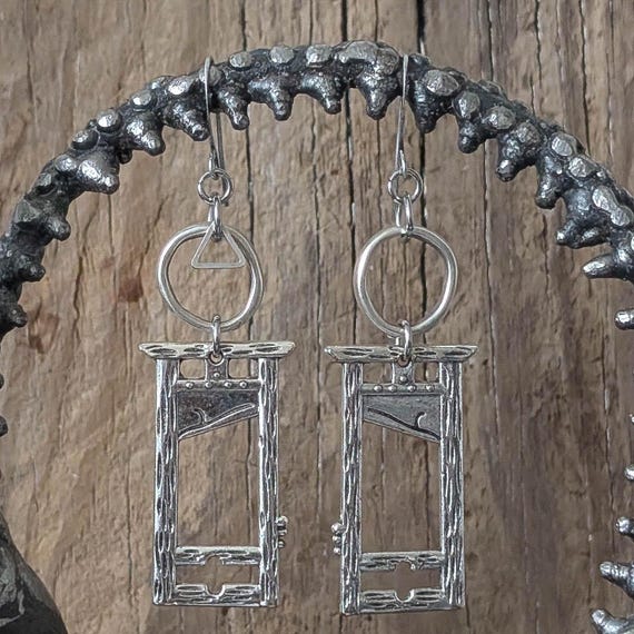Guillotine Earrings - Macabre - Black Metal - Goth - Gothic - Dangle Earrings - Dark - Witchy