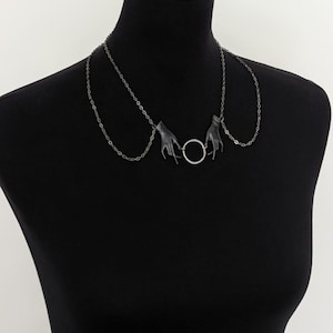 Oracle - Collar - Choker - Necklace - Black - Goth - Gothic - Witchy - Spooky - Victorian - Avant Garde - Hand - Unique