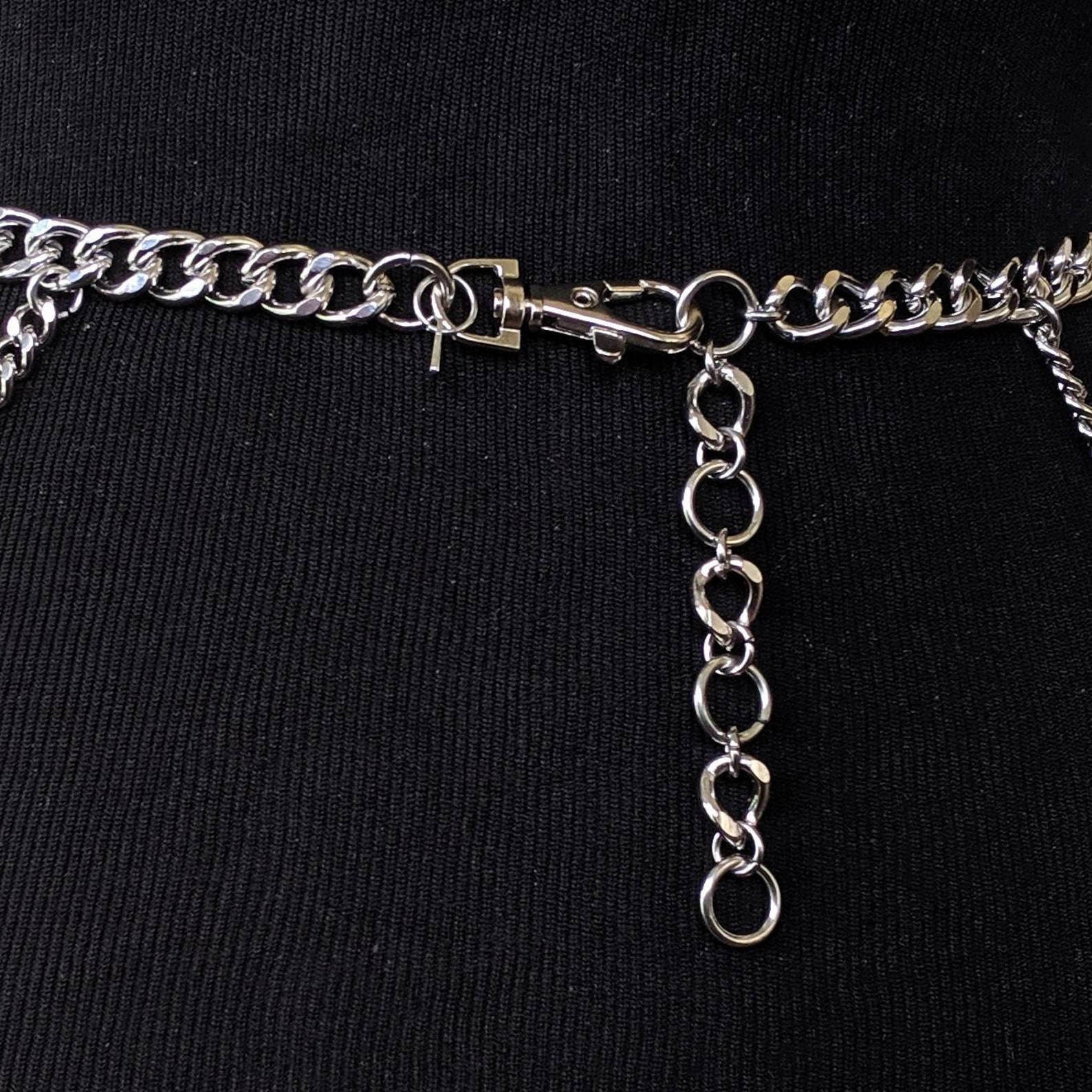 Ouroboros Belt Snake Silver Chain Adjustable Goth | Etsy