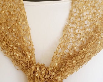 Gold Evening Shawl | Etsy