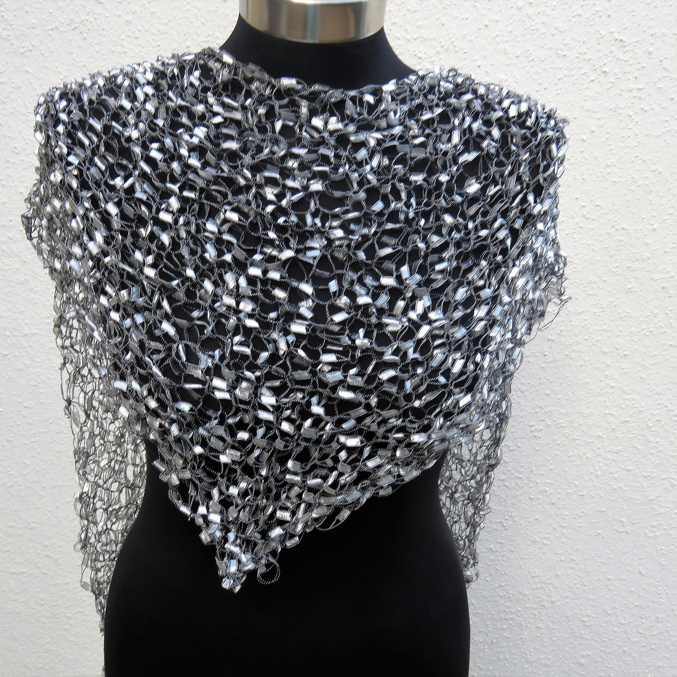 sparkly silver shawl