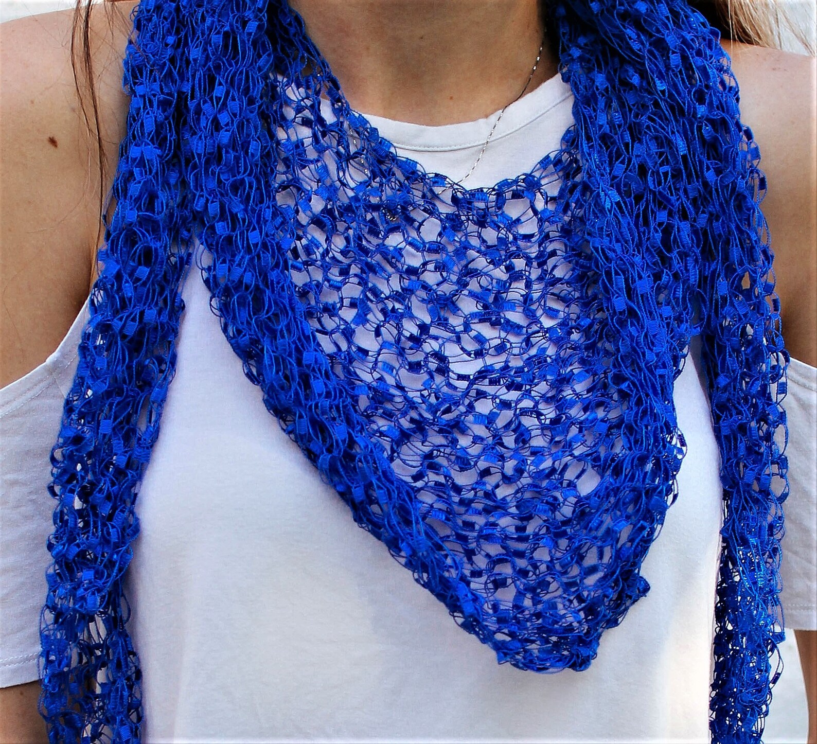 shawl for royal blue dress