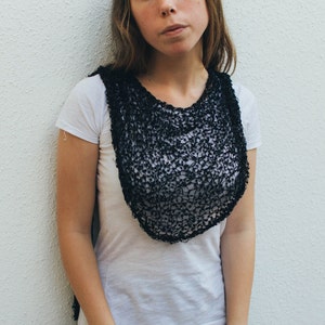 Black Elegant Evening Knitted Scarf Women, Women&#39;s Fashion Wrap, Women Accessories, Cover Up Shawl, Lace Knitted Scarf, Hand Knitted Wrap,
