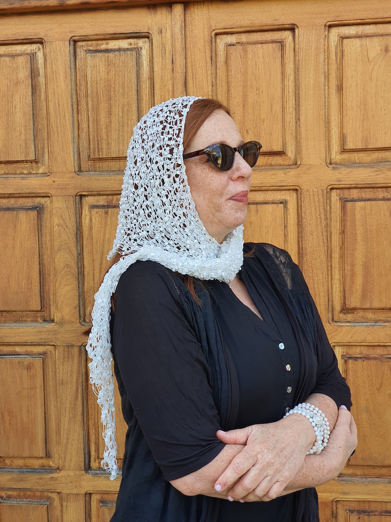 White Head Cover, Head Scarf for Women, Jewish Head Covering for Women