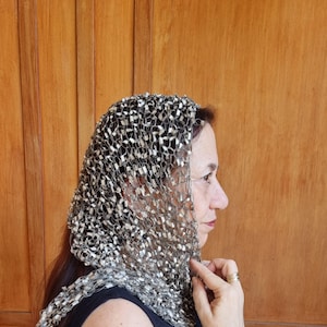 Golden Head Cover Prayer Shawl for Women, Jewish Head Covering for Women, Head Covering Christian, Golden hair wrap tichel