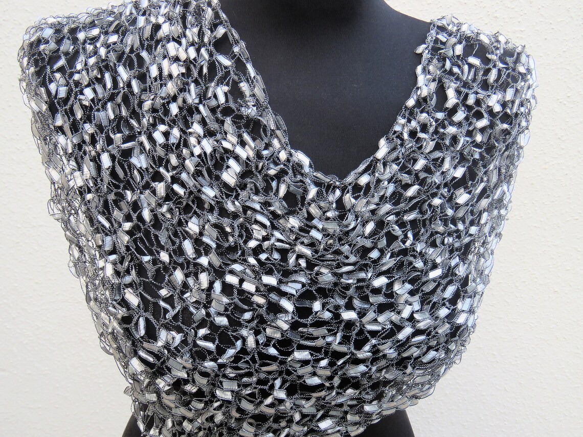 sparkly silver shawl