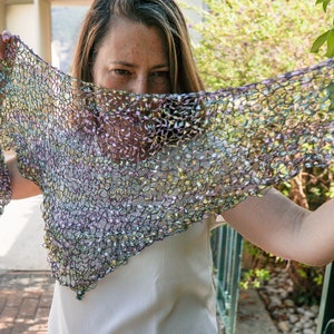 Pastel colors hand knitted fancy colorful scarf wrap for women