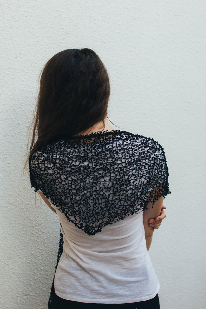 black evening shawl