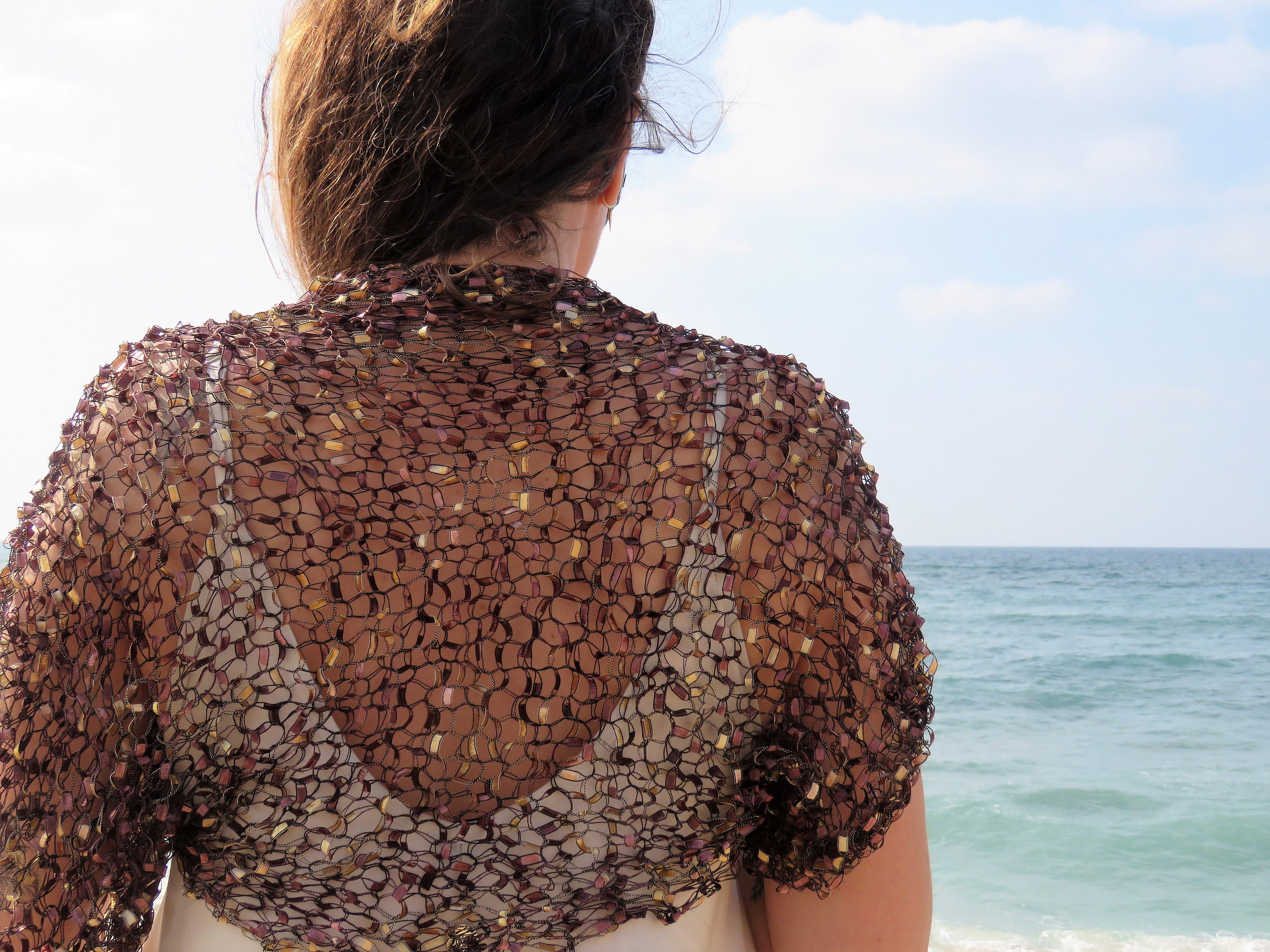 green emerald velvet dress Natalia Fedner Rose Gold Chain Bolero Shrug main image 0