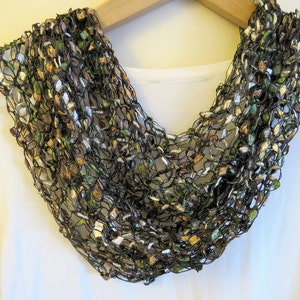 Green Hand Knitted Soft Stole Scarf for Women, Gift for Mom