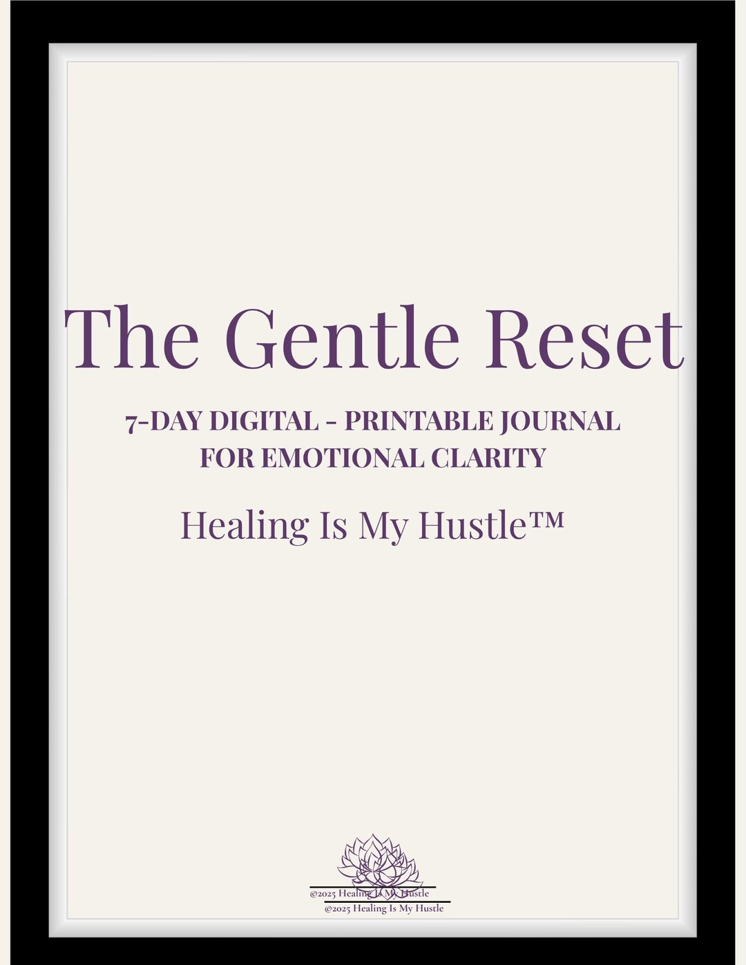 The Gentle Reset: 7 Day Self Care Journal, Healing Digital Download ...