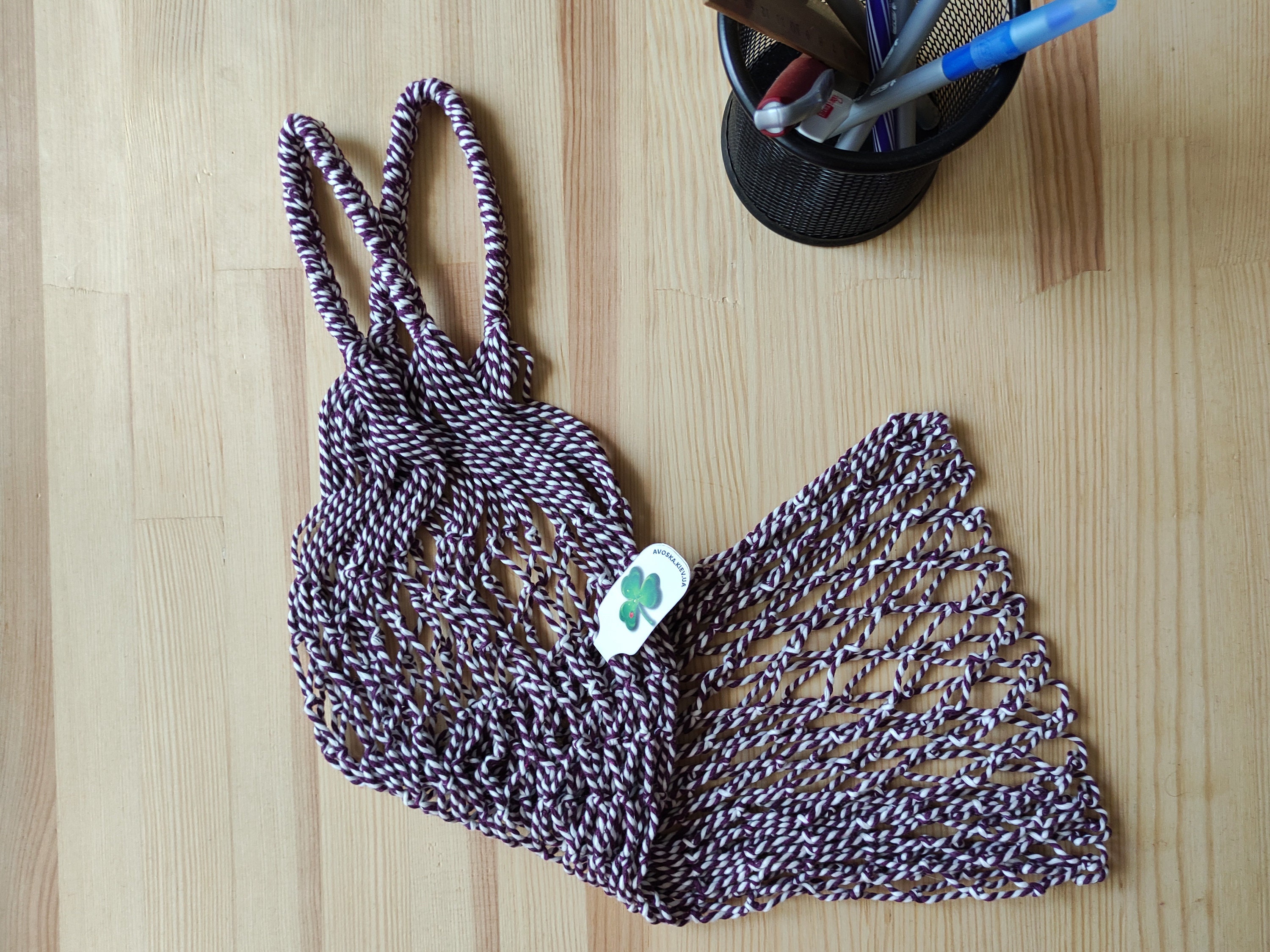 Handmade string bag natural cotton bag mesh bag reusable Etsy