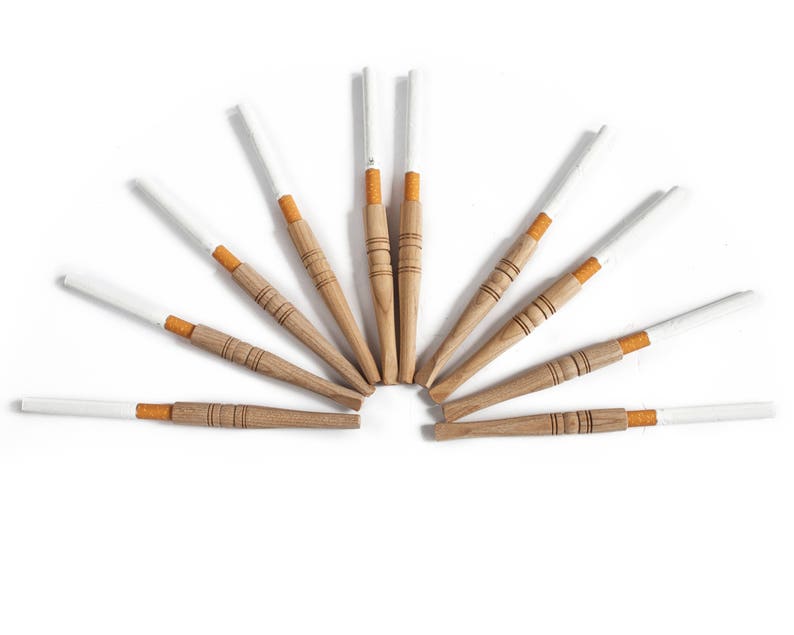 Cigarette holder Wooden cigarette holder Natural wood Etsy