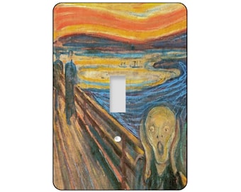 Edvard Munch, The Scream, Classic Art, painting, modern art, art nouveau, switch covers, switchplates, switch plates, CA20