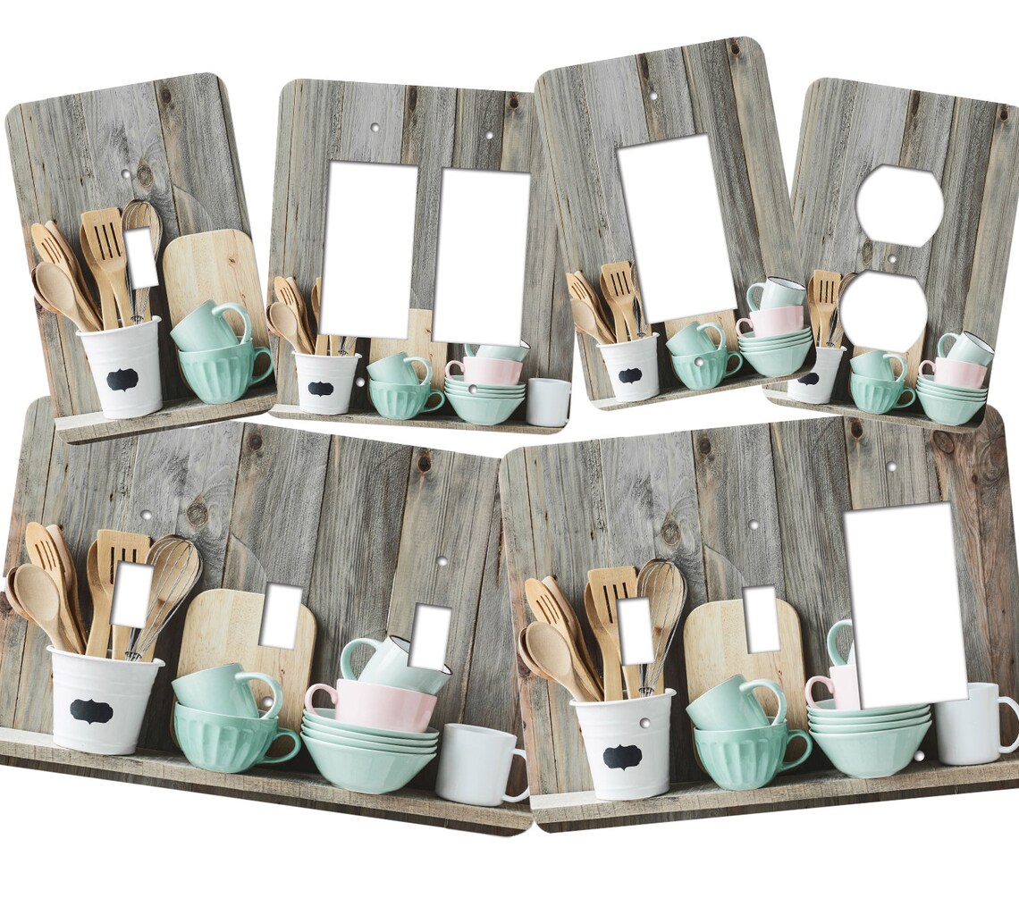 Kitchen Switch Plates Covers Cups Teacups Tea Cups Etsy
