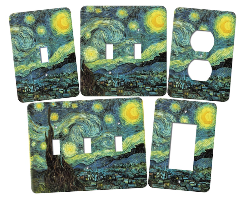Van Gogh Switchplates Starry Night light switch covers Etsy