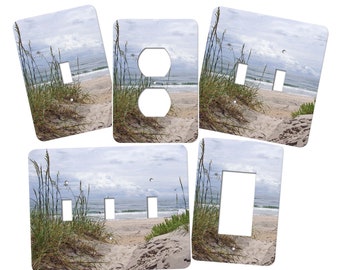 Beach Switch Plate Cover, Wall Plate, Switchplate, Light Switch Cover, Ocean, Tropical, Dunes SS180