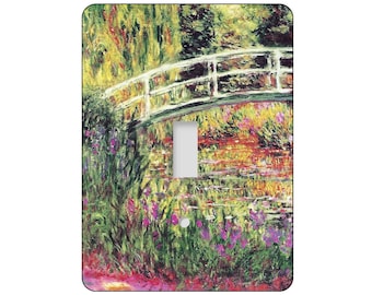 Claude Monet, Japanese Bridge, Water Lilies, Waterlilies, Monet, Classic Art, painting, switch covers, switchplates, switch plates, CA07