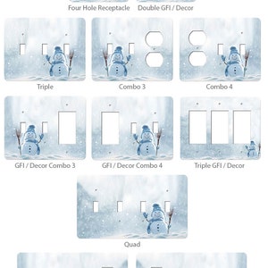 Snowman Switchplates, Very cute snowman switch plate cover One of our favorite winter time switchplates, decorative switch plates, SP131 image 3