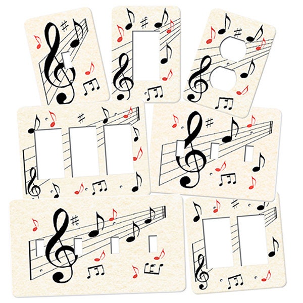 Music Switchplates, Music Notes, Light Switch Covers, Switch Plate ...