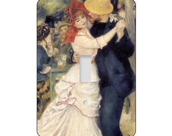 Renoir, Dance at Bougival, Classic Art, impressionist, light switch covers, switchplates, light switch plates, CA01
