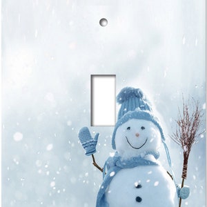 Snowman Switchplates, Very cute snowman switch plate cover One of our favorite winter time switchplates, decorative switch plates, SP131 image 2