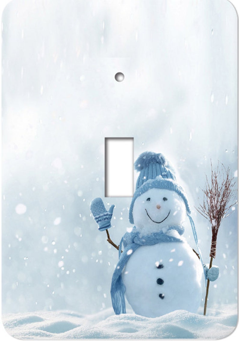 Snowman Switchplates, Very cute snowman switch plate cover One of our favorite winter time switchplates, decorative switch plates, SP131 image 2