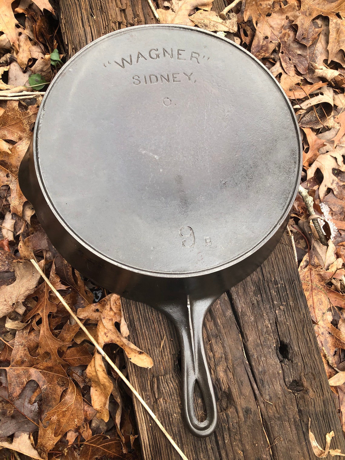Early Wagner Sidney No 9 Cast Iron Skillet Etsy