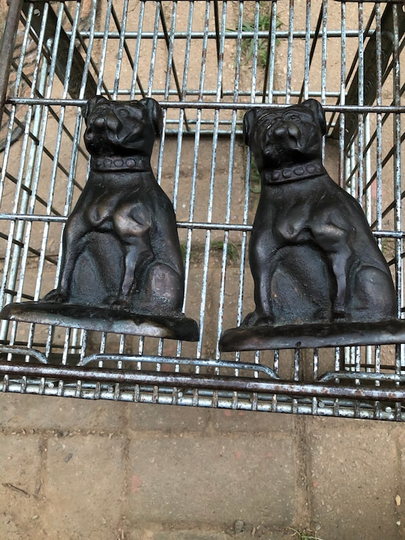 Vintage Cast Iron Bulldogs Southern Electro Plating Co Etsy