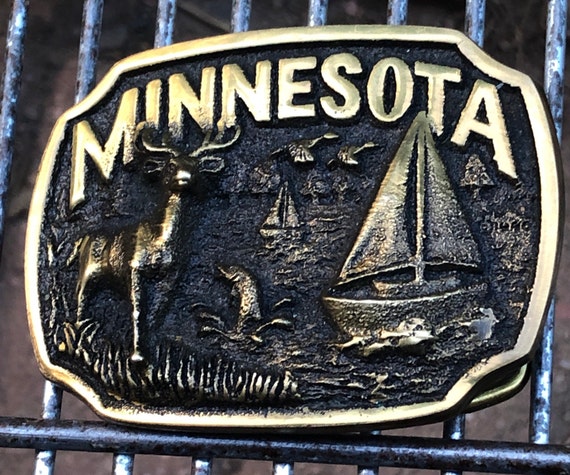 Minesota Brass Belt Buckle - image 2