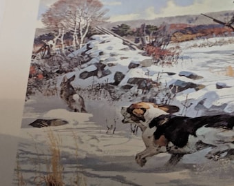 Remington arms Incorporated wildlife print Hunter and the dogs