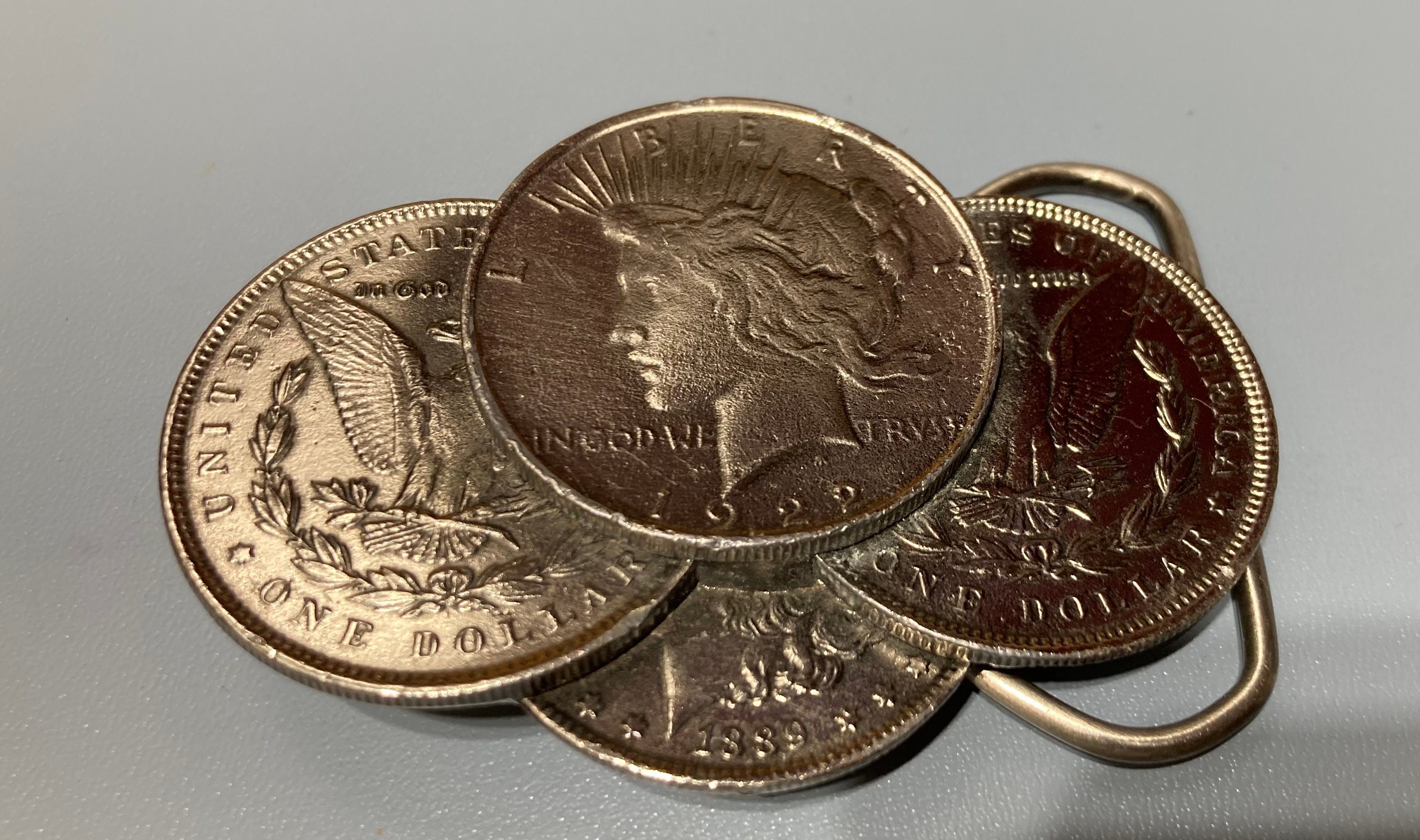 1983 Coin Cluster Belt Buckle the Great American Buckle Company