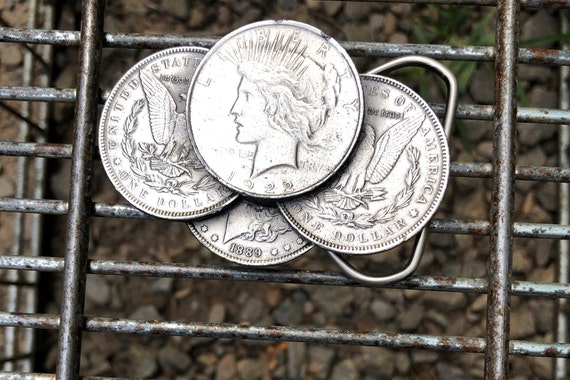Coin Belt Buckle 1982 by The Great American Buckle Company Chicago