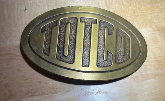 TOTCO Brass Belt Buckle Nice Indiana Metalcraft USA