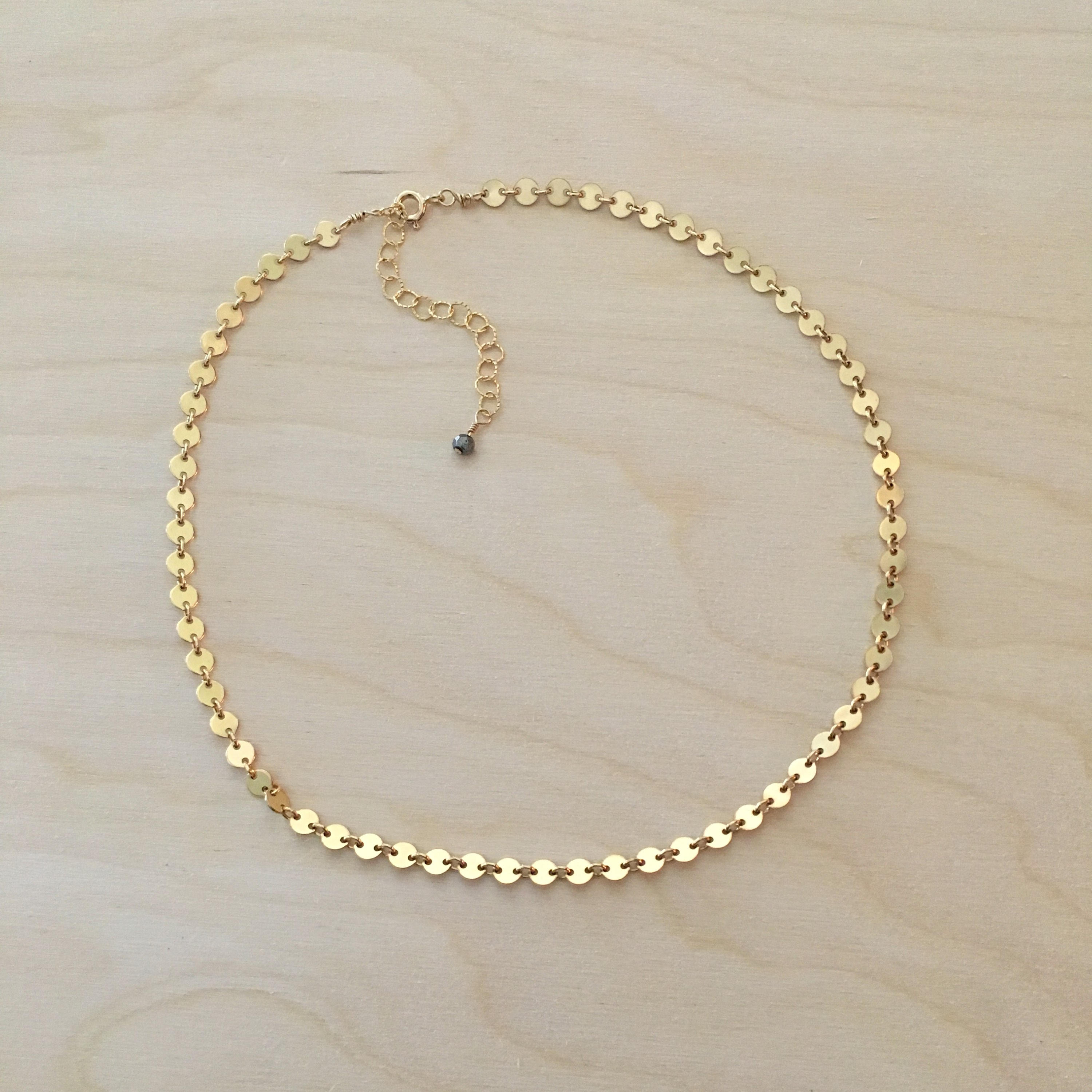 Gold disc choker Clearance
